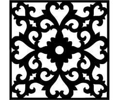 طرح قالب شابلون حاشیه دیوار گل - flower wall border stencil template - برای دستگاه CNC چوب و لیزر (سی ان سی)