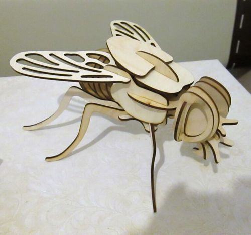 طرح پازل سه بعدی مگس برای برش لیزری - fly 3d puzzle for laser cut - برای دستگاه CNC چوب و لیزر (سی ان سی)