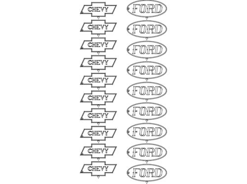 طرح فورد شورلت لوگو - ford chevy logo - برای دستگاه CNC چوب و لیزر (سی ان سی)