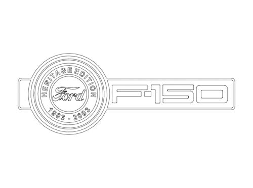 طرح فورد هریتیج لوگو - ford heritage logo - برای دستگاه CNC چوب و لیزر (سی ان سی)