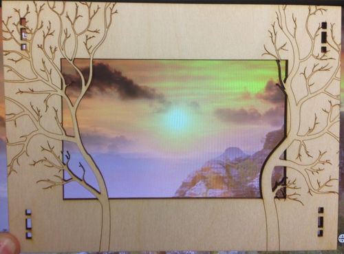 طرح قاب عکس جنگلی قالب برش لیزری - forest photo frame laser cutting template - برای دستگاه CNC چوب و لیزر (سی ان سی)