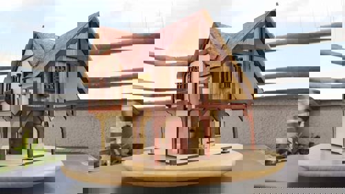 طرح تخته سه لا میلی متری آهنگری برای برش لیزری - forge house plywood 4mm for laser cut ve - برای دستگاه CNC چوب و لیزر (سی ان سی)