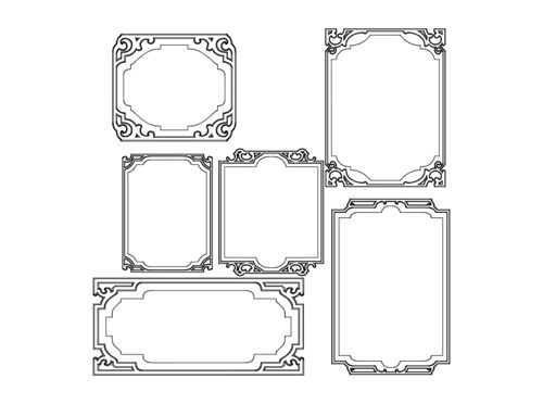 طرح فریم - frames 6 - برای دستگاه CNC چوب و لیزر (سی ان سی)