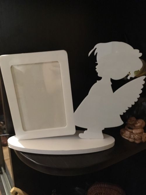 طرح قاب با فرشته برای برش لیزری - frame with angel for laser cutting ve - برای دستگاه CNC چوب و لیزر (سی ان سی)