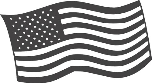 طرح لوگوی پرچم آمریکا - american flag logo - برای دستگاه CNC چوب و لیزر (سی ان سی)