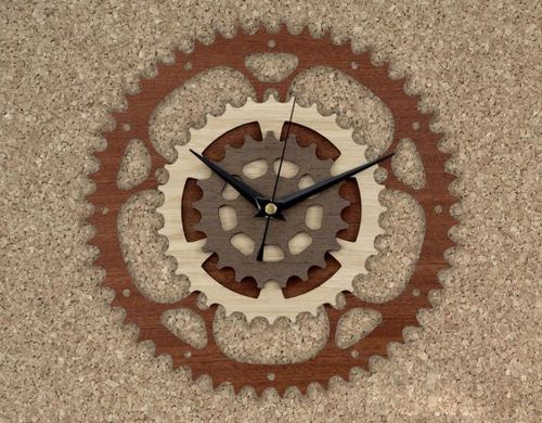 طرح ساعت دیواری چرخ دنده دار - gears wall clock ve - برای دستگاه CNC چوب و لیزر (سی ان سی)