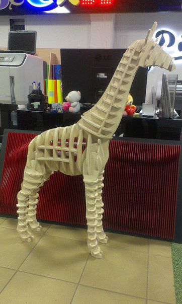طرح زرافه علف - giraffe ve - برای دستگاه CNC چوب و لیزر (سی ان سی)