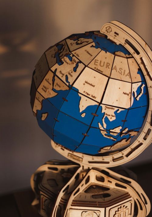 طرح جعبه جواهرات کره زمین - globe jewelry box ve - برای دستگاه CNC چوب و لیزر (سی ان سی)