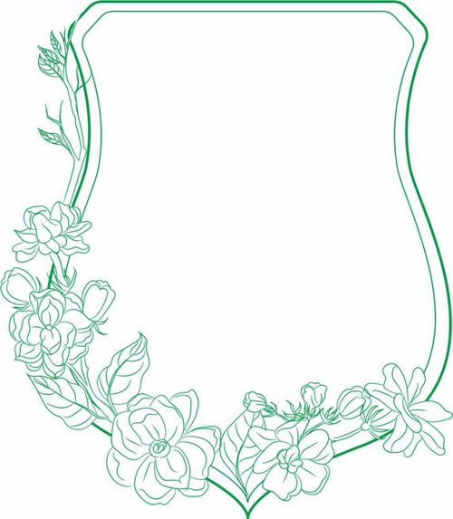 طرح قاب زیبا با گل طرح برای برش لیزری - gorgeous frame with flowers layout for laser cutting ve - برای دستگاه CNC چوب و لیزر (سی ان سی)