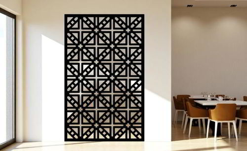 طرح پنل پارتیشن برش لیزری طرح یونانی برای فضای داخلی - greek key laser cut partition panel for interiors ve - برای دستگاه CNC چوب و لیزر (سی ان سی)
