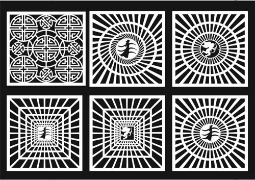 طرح طراحی گریل الگوی دکوراسیون - grill design pattern decoration 4 ve - برای دستگاه CNC چوب و لیزر (سی ان سی)