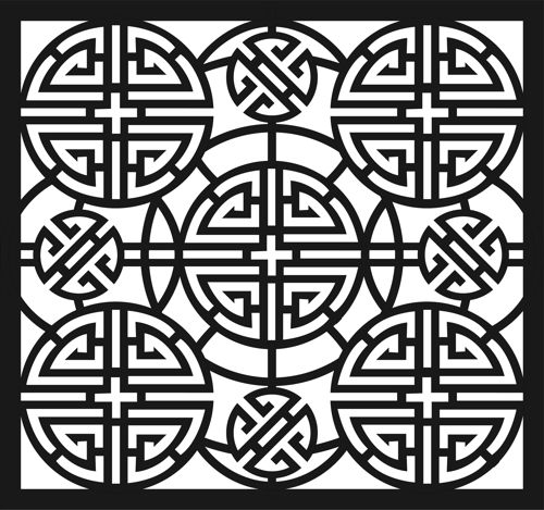 طرح گریل طرح صفحه طراحی دکوراسیون برای برش لیزری - grill design pattern screen design decoration for laser cutting ve - برای دستگاه CNC چوب و لیزر (سی ان سی)