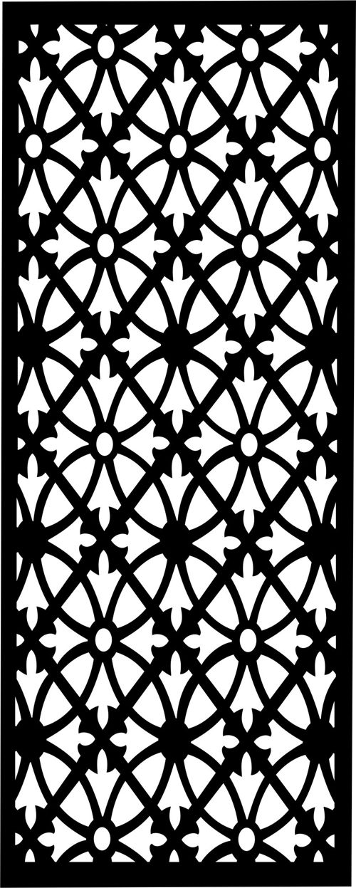 طرح گریل الگوی درز صفحه طراحی دکوراسیون برای برش لیزری - grill design pattern seamless screen design decoration for laser cut ve - برای دستگاه CNC چوب و لیزر (سی ان سی)