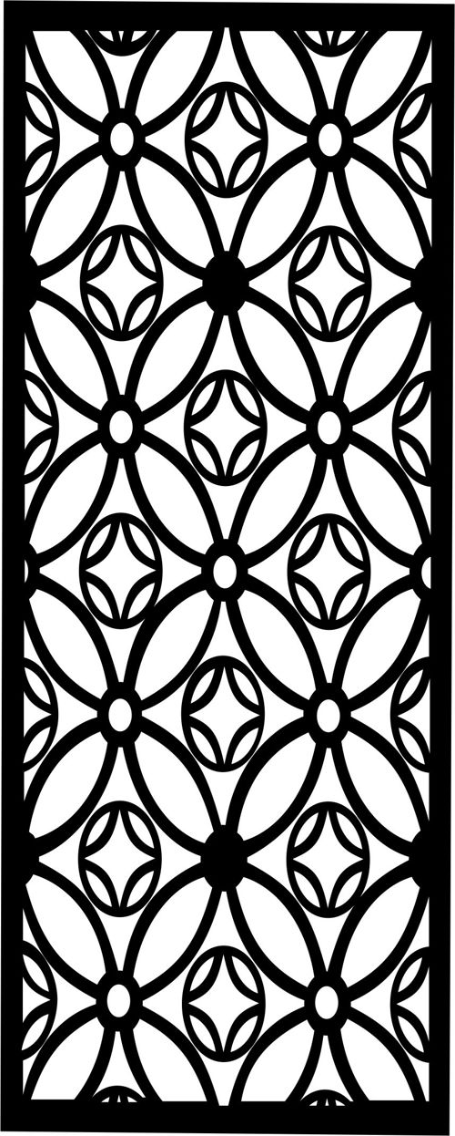 طرح الگوی گریل تزئین صفحه یکپارچه برای برش لیزری - grill pattern decoration screen seamless for laser cut ve - برای دستگاه CNC چوب و لیزر (سی ان سی)