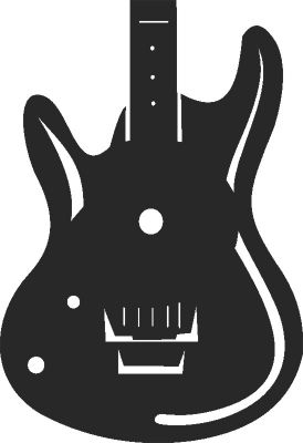 طرح ساعت دیواری گیتار - guitar wall clock - برای دستگاه CNC چوب و لیزر (سی ان سی)