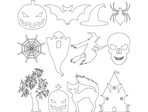 طرح هالووین برش فایل مجموعه - halloween cut file set - برای دستگاه CNC چوب و لیزر (سی ان سی)
