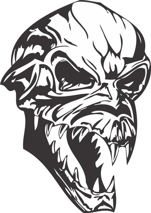 طرح هالووین جمجمه - halloween skull - برای دستگاه CNC چوب و لیزر (سی ان سی)