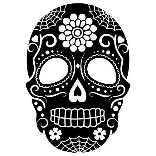طرح هالووین قند جمجمه - halloween sugar skull - برای دستگاه CNC چوب و لیزر (سی ان سی)