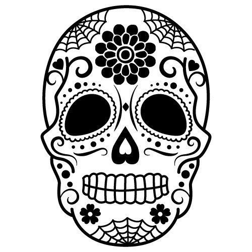 طرح هالووین شکر جمجمه ترس - halloween sugar skull horror - برای دستگاه CNC چوب و لیزر (سی ان سی)