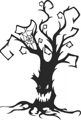 طرح درخت هالووین - halloween tree - برای دستگاه CNC چوب و لیزر (سی ان سی)