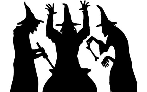 طرح هالووین جادوگر آشپزی سیلوئت - halloween witch cooking silhouette - برای دستگاه CNC چوب و لیزر (سی ان سی)