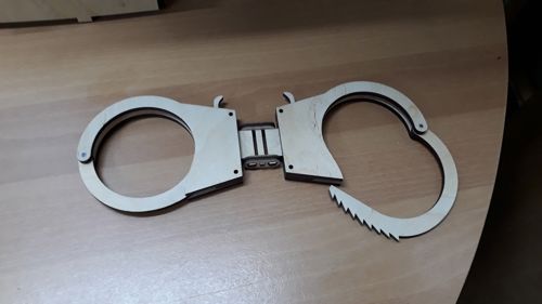 طرح دستبند - handcuff ve - برای دستگاه CNC چوب و لیزر (سی ان سی)