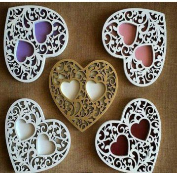 طرح قلب جعبه cnc برش لیزر - heart box cnc laser cutting ve - برای دستگاه CNC چوب و لیزر (سی ان سی)