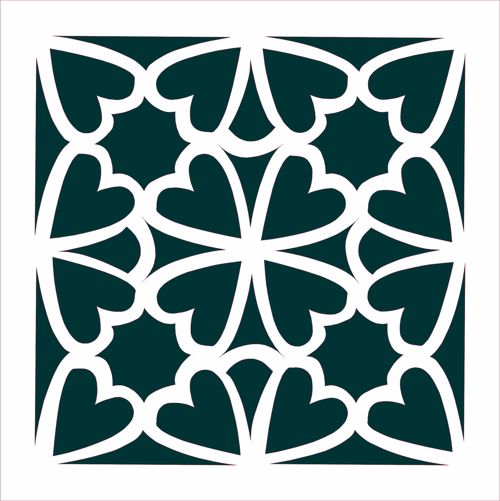 طرح پنجره‌های طراحی صفحه نمایش شکل قلبی برای برش لیزری - heart shaped screen design windows for laser cutting - برای دستگاه CNC چوب و لیزر (سی ان سی)