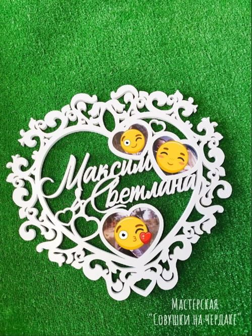 طرح قاب چوبی شکل قلب - heart shape wooden frame ve - برای دستگاه CNC چوب و لیزر (سی ان سی)