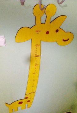 طرح اندازه گیری قد برای کودکان زرافه شکل - height measure for giraffe shaped children ve - برای دستگاه CNC چوب و لیزر (سی ان سی)