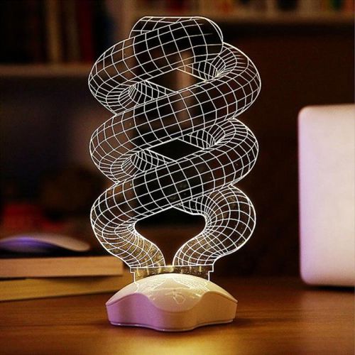 طرح لامپ هذیان حلزونی cnc - helical illusion lamp cnc ve - برای دستگاه CNC چوب و لیزر (سی ان سی)