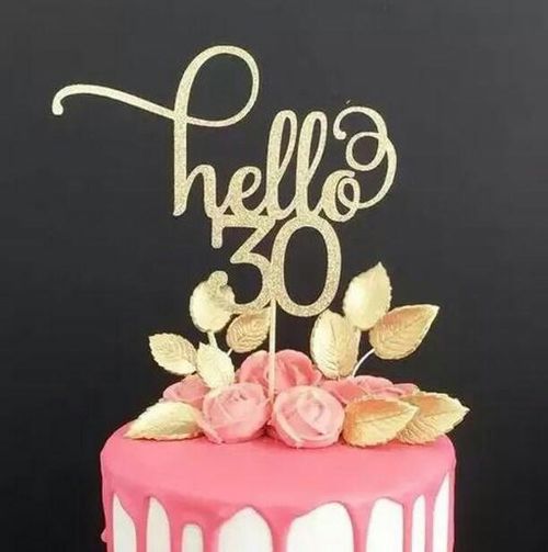 طرح سلام 30 تاپر برش لیزری - hello 30 topper laser cut ve - برای دستگاه CNC چوب و لیزر (سی ان سی)