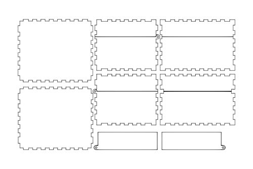 طرح جعبه لولا - hinged box - برای دستگاه CNC چوب و لیزر (سی ان سی)