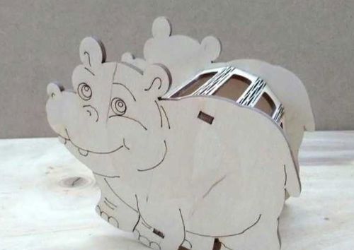 طرح جا مداد هیپو مداد نگهدارنده میز - hippo pencil holders desk organizer ve - برای دستگاه CNC چوب و لیزر (سی ان سی)