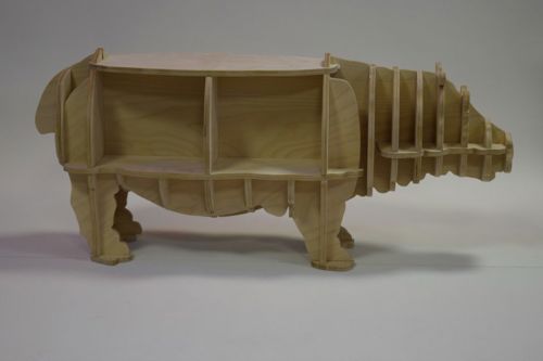 طرح میز اسب اسب در خانه ساخت سه بعدی پازل - hippo table diy 3d puzzle - برای دستگاه CNC چوب و لیزر (سی ان سی)