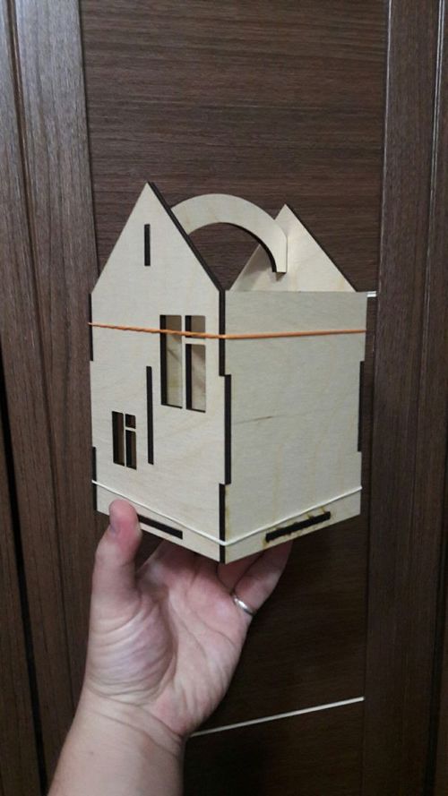 طرح جا خودکاری خانگی با دسته برش لیزری - home pen holder with handle laser cut ve - برای دستگاه CNC چوب و لیزر (سی ان سی)