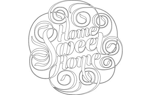 طرح خانه شیرین خانه - home sweet home - برای دستگاه CNC چوب و لیزر (سی ان سی)