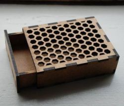 طرح مدل جعبه سوراخ لانه زنبوری برای برش لیزر cnc - honeycomb hole box model for laser cut cnc ve - برای دستگاه CNC چوب و لیزر (سی ان سی)