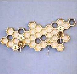 طرح جاکلیدی لانه زنبوری لیزری - honeycomb key holder for laser cut - برای دستگاه CNC چوب و لیزر (سی ان سی)