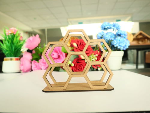طرح لانه عمودی جای دستمال برش لیزری - honeycomb pattern vertical napkin holder laser cutting ve - برای دستگاه CNC چوب و لیزر (سی ان سی)