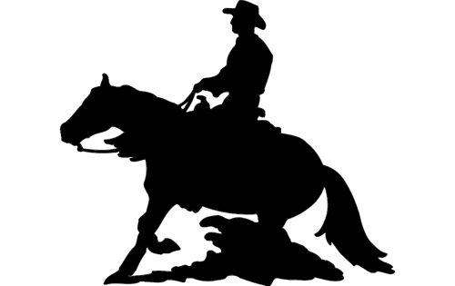 طرح اسب و سوارکار شبح - horse and rider silhouette - برای دستگاه CNC چوب و لیزر (سی ان سی)