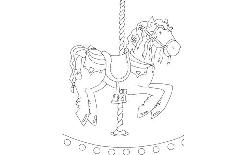 طرح اسب چرخ و فلک کودک - horse carousel baby - برای دستگاه CNC چوب و لیزر (سی ان سی)