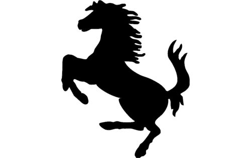 طرح اسب تاختن شبح - horse galloping silhouette - برای دستگاه CNC چوب و لیزر (سی ان سی)