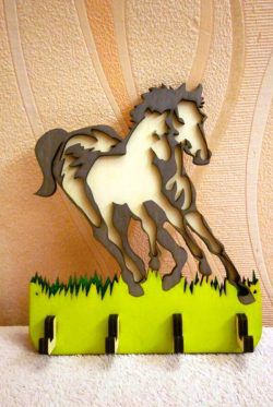 طرح آویز اسب برای برش لیزری - horse hanger for laser cut - برای دستگاه CNC چوب و لیزر (سی ان سی)