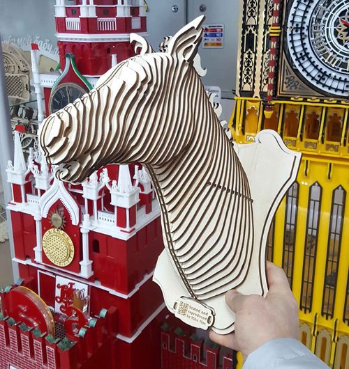طرح برش لیزری سر اسب - horse head laser cut ve - برای دستگاه CNC چوب و لیزر (سی ان سی)