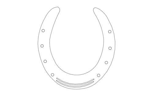 طرح هنر نعل اسب - horse shoe art - برای دستگاه CNC چوب و لیزر (سی ان سی)