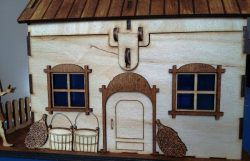 طرح حمام خانه برای برش لیزری - house bath for laser cut - برای دستگاه CNC چوب و لیزر (سی ان سی)