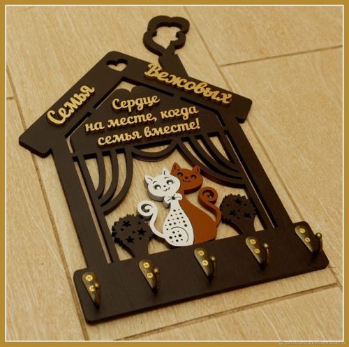 طرح خانه‌دار با گربه‌ها برای برش لیزری - housekeeper with cats for laser cut ve - برای دستگاه CNC چوب و لیزر (سی ان سی)