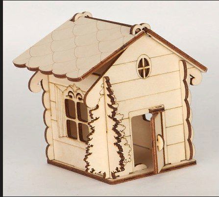 طرح پروژه برش لیزر cnc خانه - house laser cut cnc project ve - برای دستگاه CNC چوب و لیزر (سی ان سی)