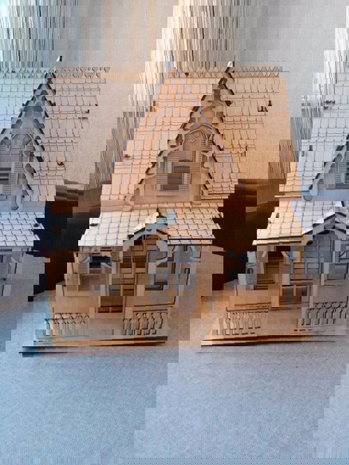 طرح های خانه ساخته شده از تخته تخته برای برش لیزری - house made of plywood layout drawings for laser cutting - برای دستگاه CNC چوب و لیزر (سی ان سی)